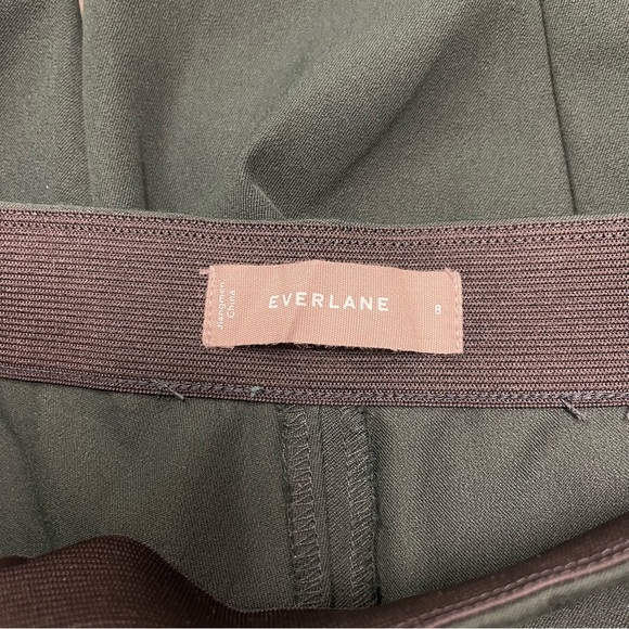 Everlane Pant Women's Size 8 US Dark Forest Green Stretch Cotton "The Side-Zip" - Picture 13 of 15
